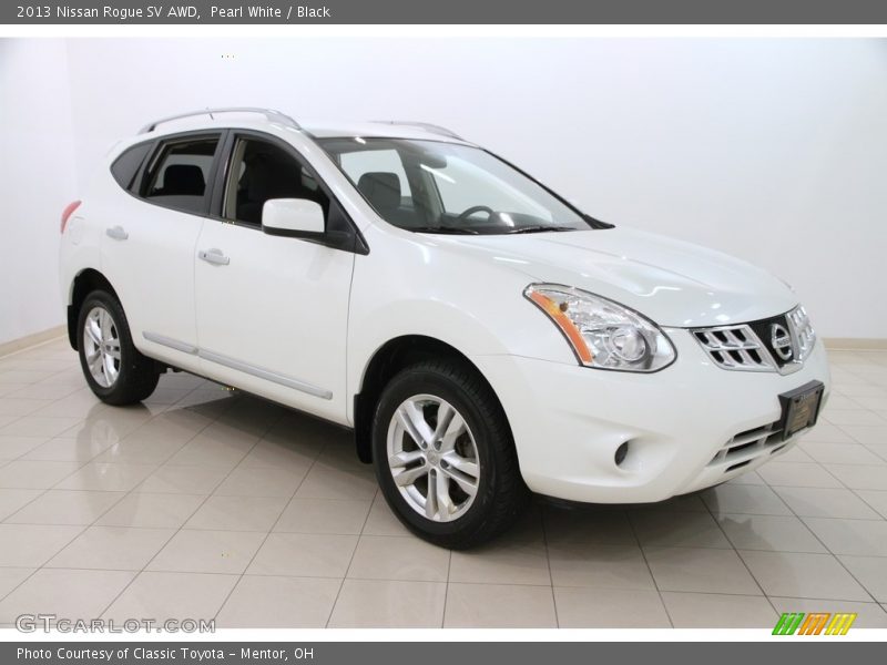 Pearl White / Black 2013 Nissan Rogue SV AWD