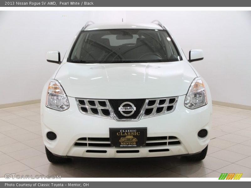 Pearl White / Black 2013 Nissan Rogue SV AWD