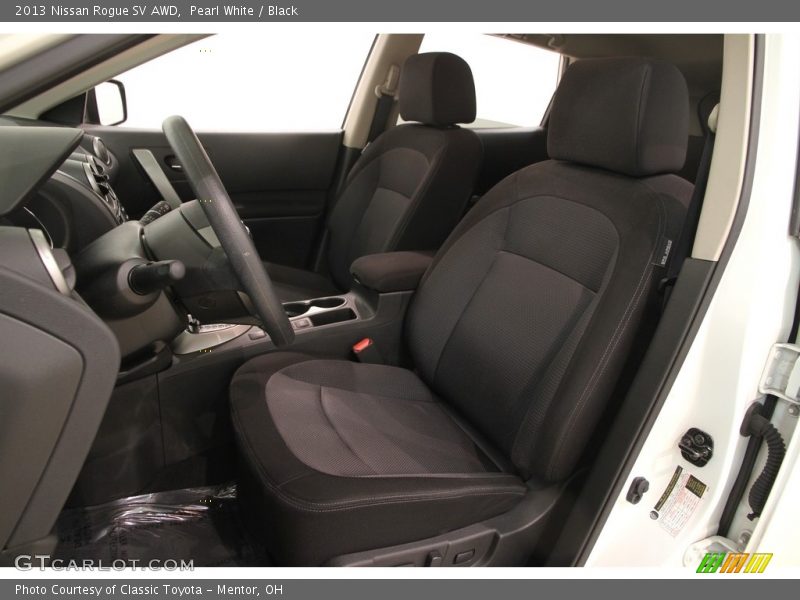 Pearl White / Black 2013 Nissan Rogue SV AWD