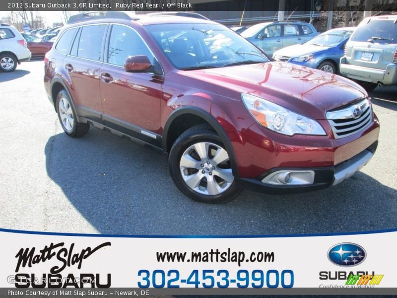 Ruby Red Pearl / Off Black 2012 Subaru Outback 3.6R Limited
