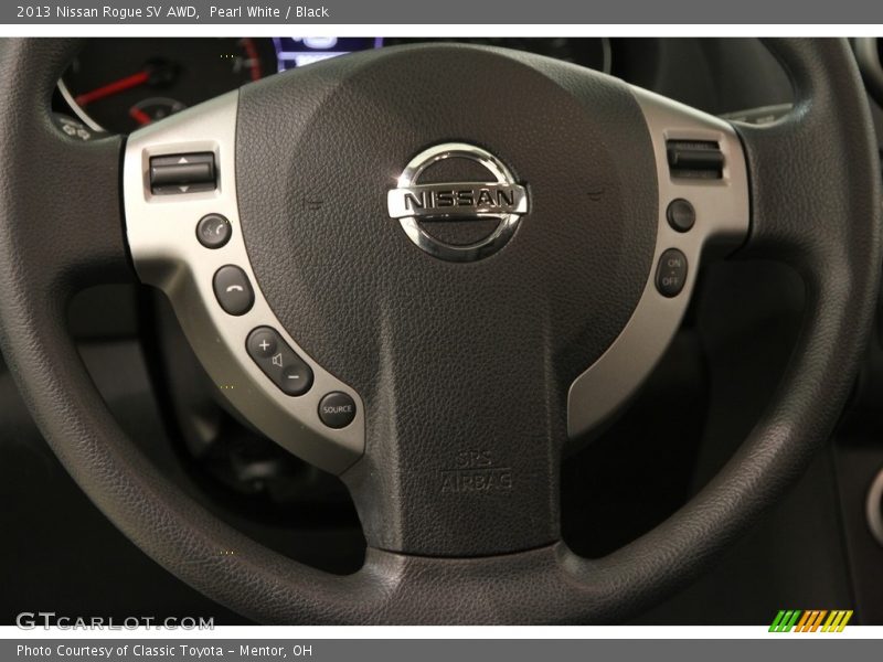 Pearl White / Black 2013 Nissan Rogue SV AWD