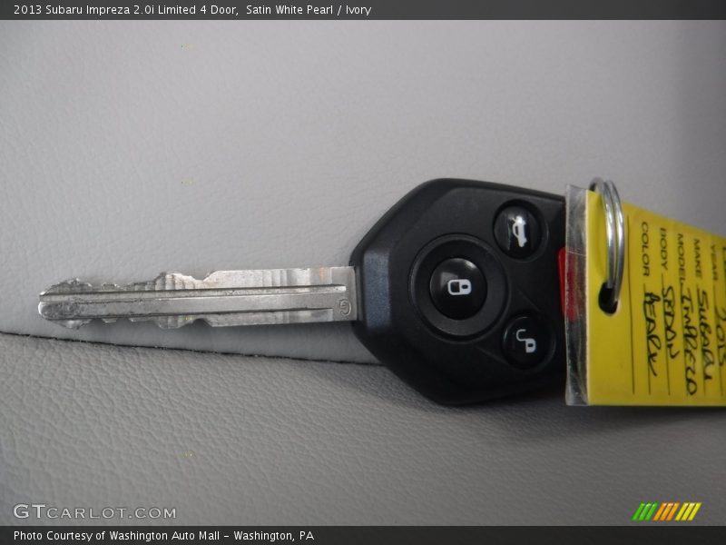Satin White Pearl / Ivory 2013 Subaru Impreza 2.0i Limited 4 Door