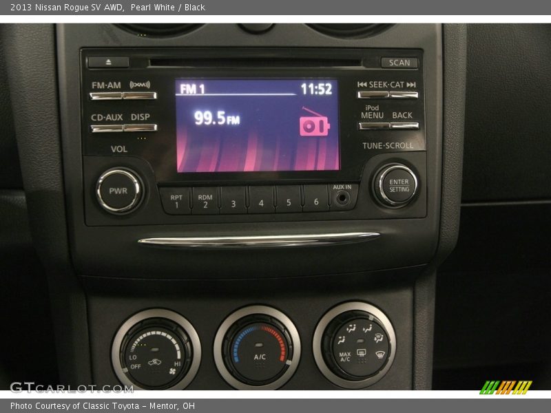 Pearl White / Black 2013 Nissan Rogue SV AWD