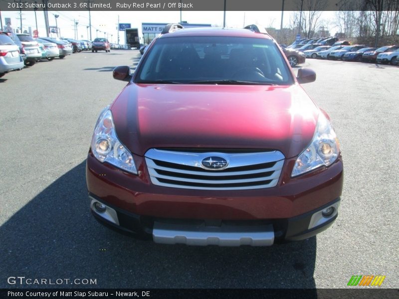 Ruby Red Pearl / Off Black 2012 Subaru Outback 3.6R Limited