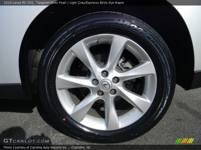 Tungsten Silver Pearl / Light Gray/Espresso Birds-Eye Maple 2010 Lexus RX 350