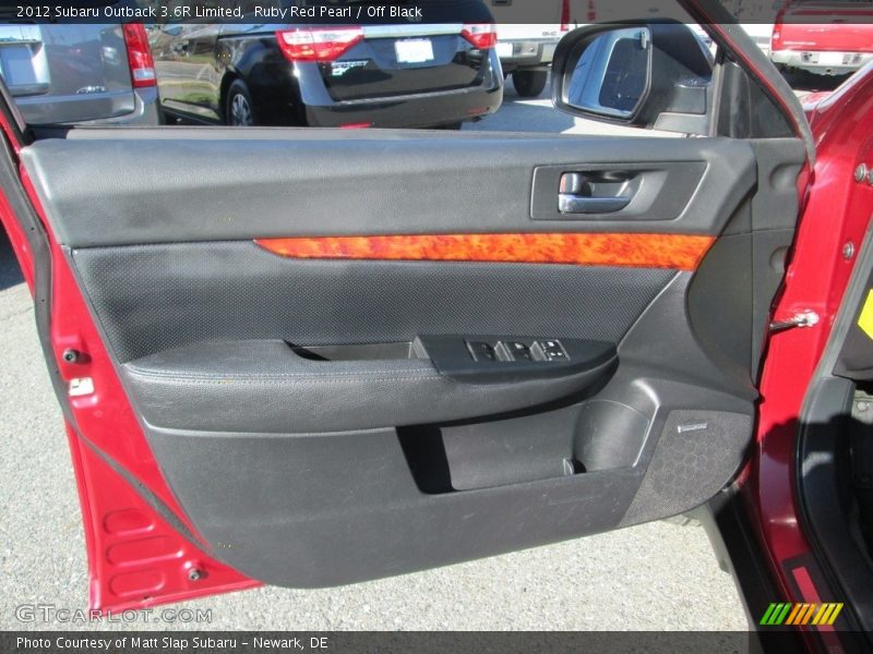 Ruby Red Pearl / Off Black 2012 Subaru Outback 3.6R Limited