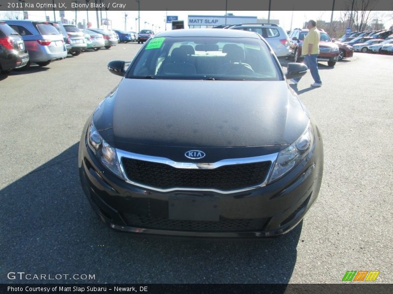 Ebony Black / Gray 2011 Kia Optima LX