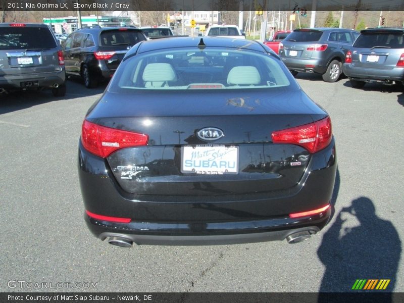 Ebony Black / Gray 2011 Kia Optima LX