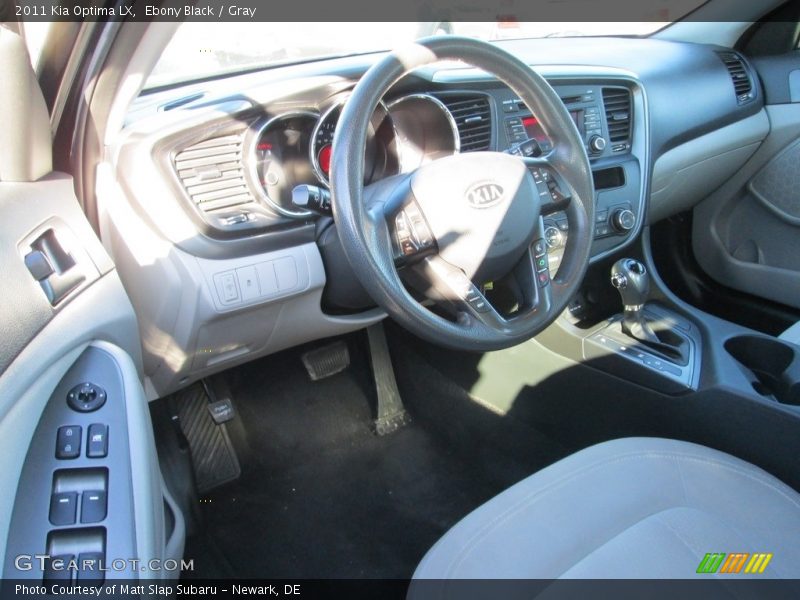 Ebony Black / Gray 2011 Kia Optima LX