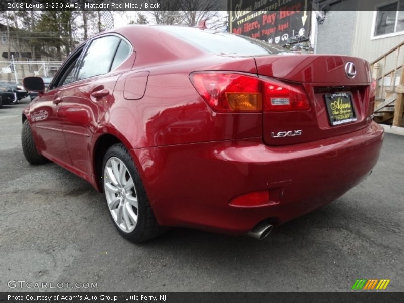 Matador Red Mica / Black 2008 Lexus IS 250 AWD