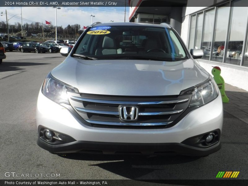 Alabaster Silver Metallic / Gray 2014 Honda CR-V EX-L AWD