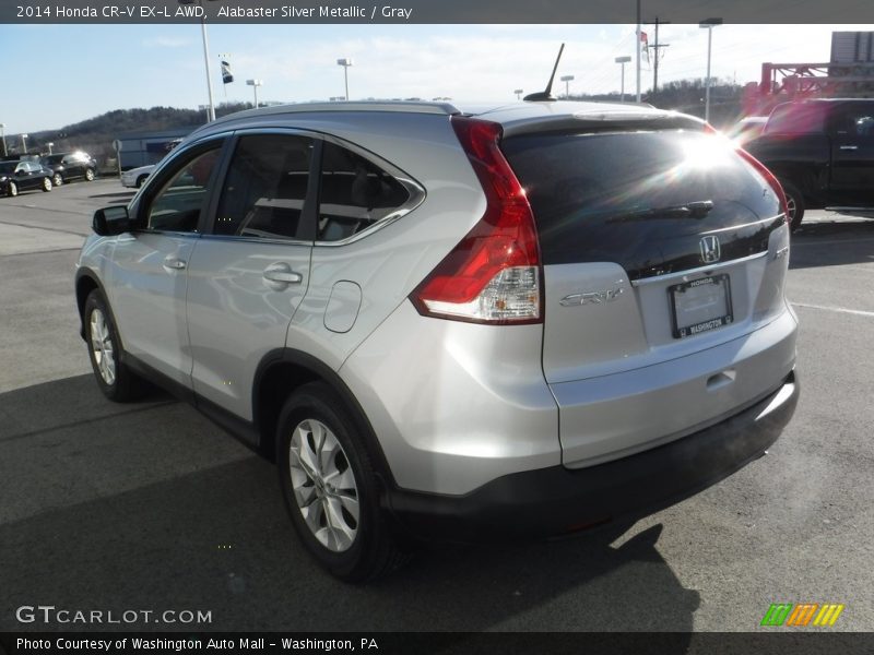 Alabaster Silver Metallic / Gray 2014 Honda CR-V EX-L AWD