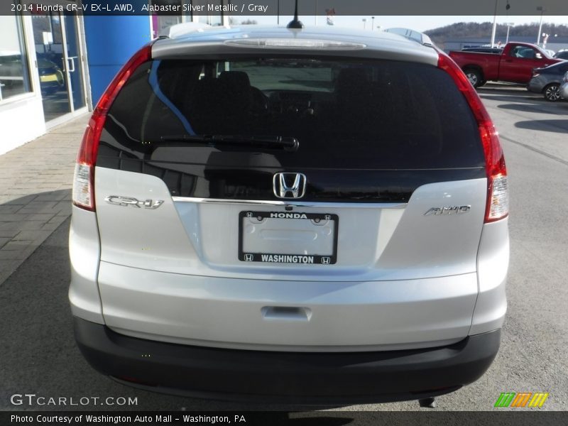 Alabaster Silver Metallic / Gray 2014 Honda CR-V EX-L AWD