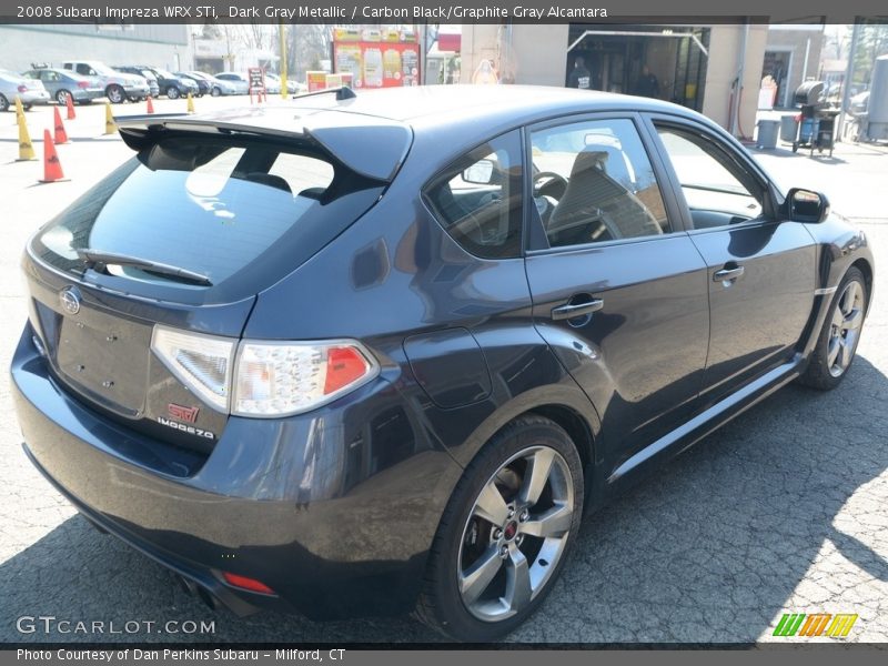 Dark Gray Metallic / Carbon Black/Graphite Gray Alcantara 2008 Subaru Impreza WRX STi