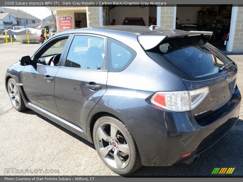 Dark Gray Metallic / Carbon Black/Graphite Gray Alcantara 2008 Subaru Impreza WRX STi
