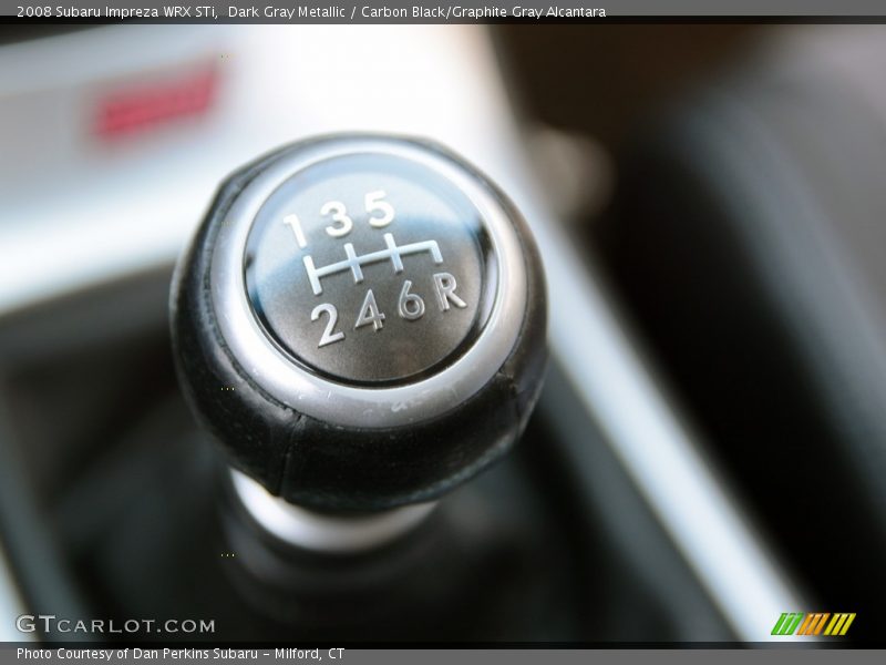Dark Gray Metallic / Carbon Black/Graphite Gray Alcantara 2008 Subaru Impreza WRX STi