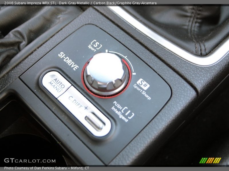 Dark Gray Metallic / Carbon Black/Graphite Gray Alcantara 2008 Subaru Impreza WRX STi
