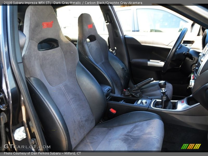 Dark Gray Metallic / Carbon Black/Graphite Gray Alcantara 2008 Subaru Impreza WRX STi