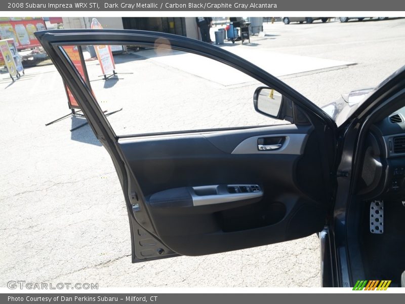 Dark Gray Metallic / Carbon Black/Graphite Gray Alcantara 2008 Subaru Impreza WRX STi