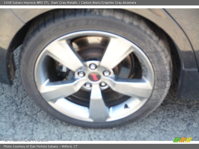 Dark Gray Metallic / Carbon Black/Graphite Gray Alcantara 2008 Subaru Impreza WRX STi