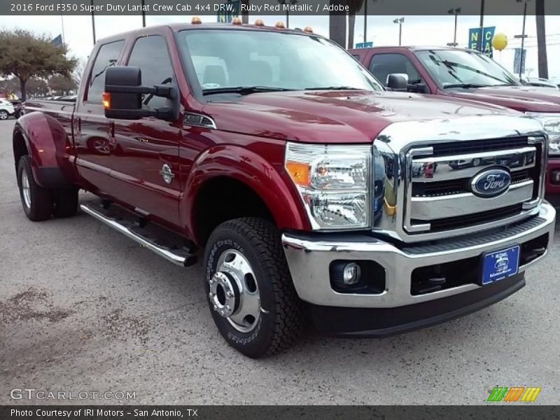 Ruby Red Metallic / Adobe 2016 Ford F350 Super Duty Lariat Crew Cab 4x4 DRW