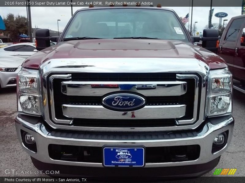 Ruby Red Metallic / Adobe 2016 Ford F350 Super Duty Lariat Crew Cab 4x4 DRW