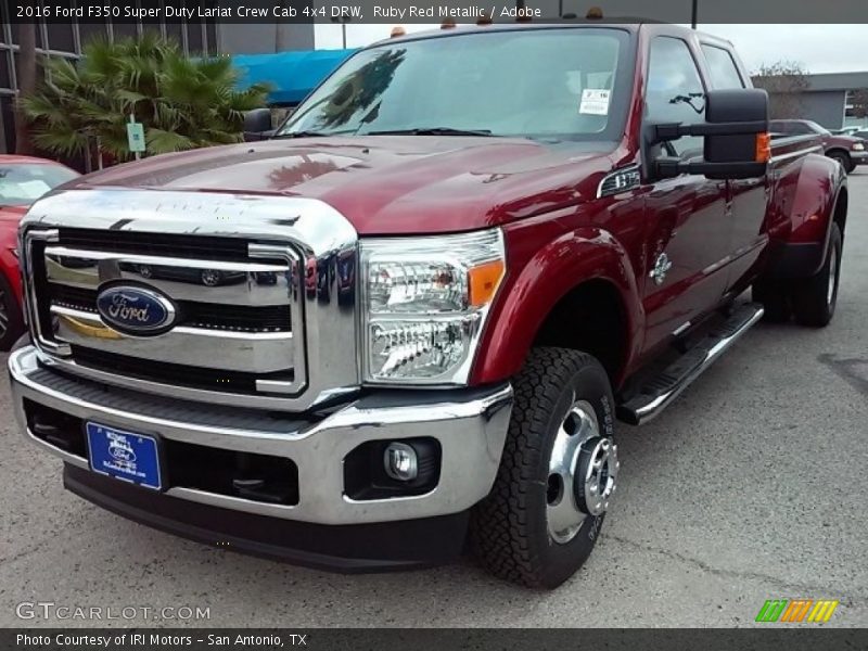 Ruby Red Metallic / Adobe 2016 Ford F350 Super Duty Lariat Crew Cab 4x4 DRW