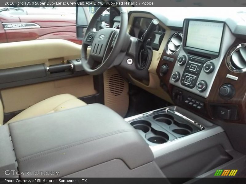 Ruby Red Metallic / Adobe 2016 Ford F350 Super Duty Lariat Crew Cab 4x4 DRW
