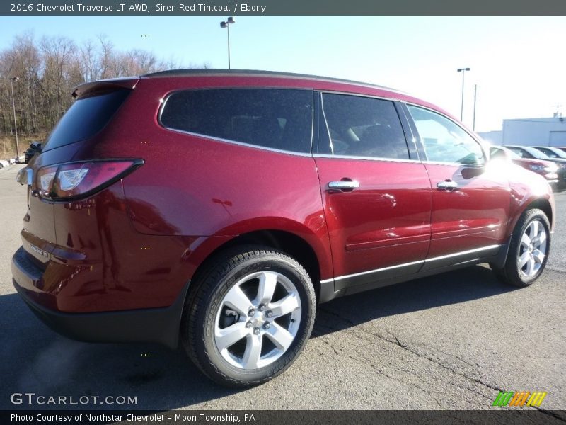 Siren Red Tintcoat / Ebony 2016 Chevrolet Traverse LT AWD