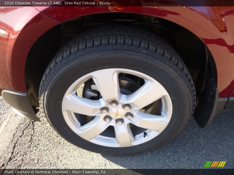 Siren Red Tintcoat / Ebony 2016 Chevrolet Traverse LT AWD