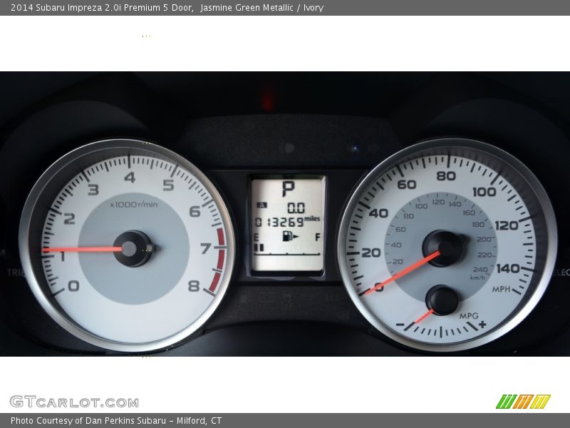 Jasmine Green Metallic / Ivory 2014 Subaru Impreza 2.0i Premium 5 Door