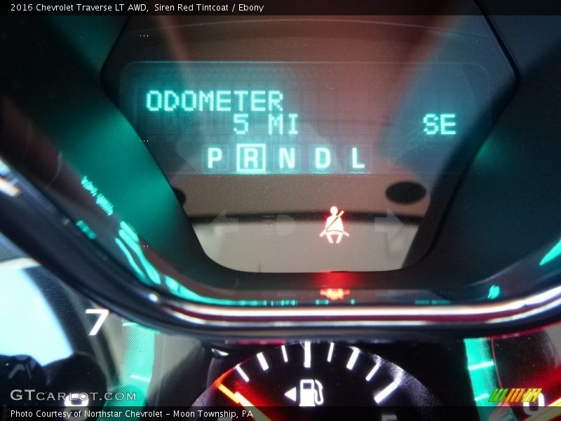 Siren Red Tintcoat / Ebony 2016 Chevrolet Traverse LT AWD