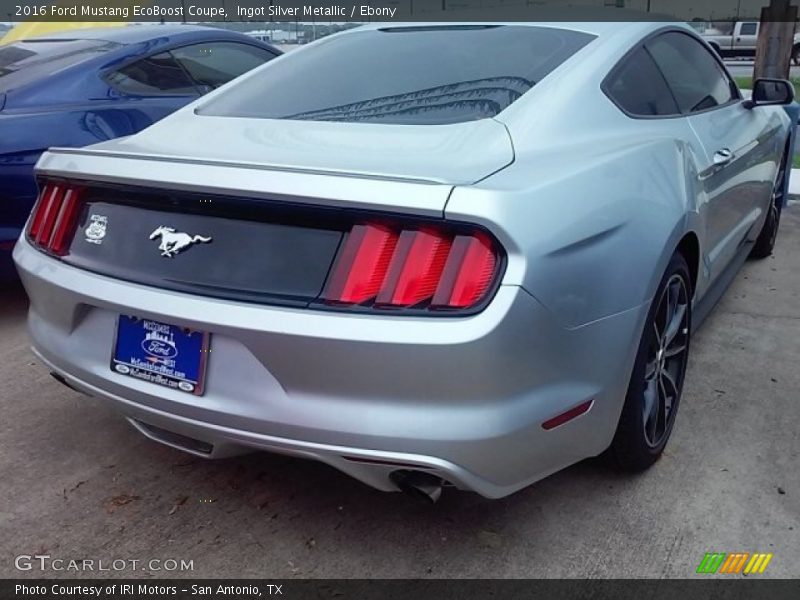 Ingot Silver Metallic / Ebony 2016 Ford Mustang EcoBoost Coupe
