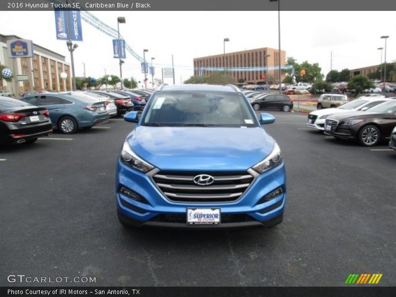 Caribbean Blue / Black 2016 Hyundai Tucson SE