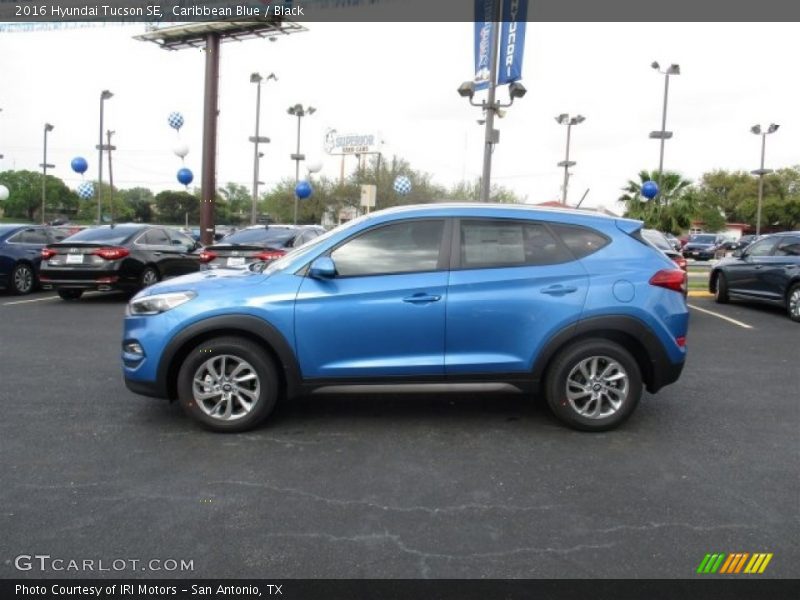 Caribbean Blue / Black 2016 Hyundai Tucson SE