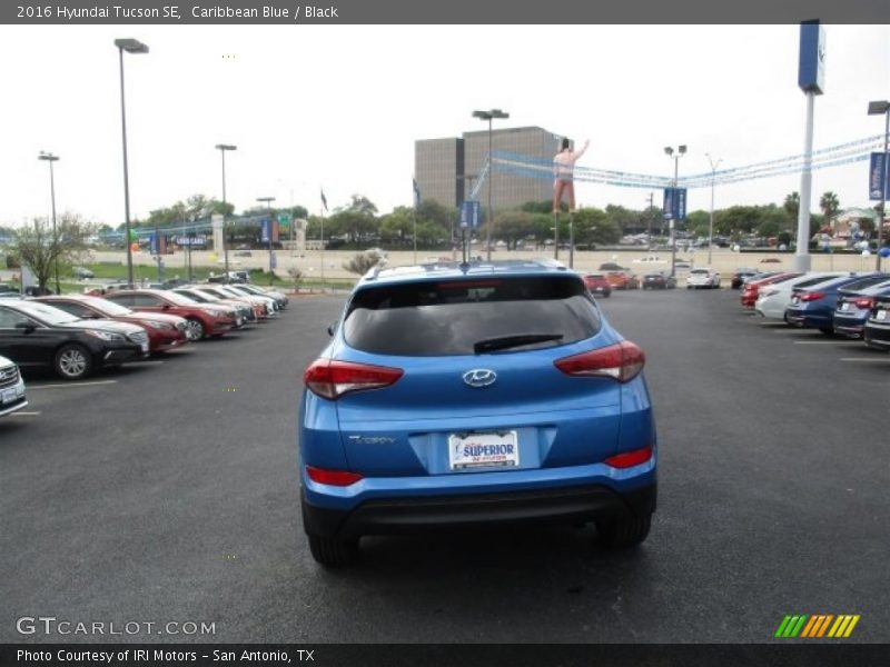 Caribbean Blue / Black 2016 Hyundai Tucson SE