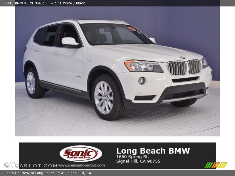 Alpine White / Black 2013 BMW X3 xDrive 28i