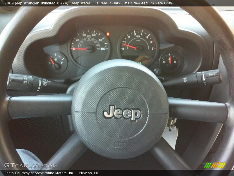 Deep Water Blue Pearl / Dark Slate Gray/Medium Slate Gray 2009 Jeep Wrangler Unlimited X 4x4