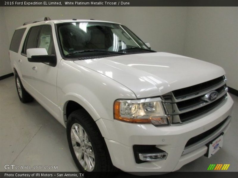 White Platinum Metallic Tricoat / Dune 2016 Ford Expedition EL Limited