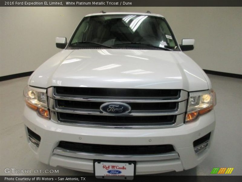 White Platinum Metallic Tricoat / Dune 2016 Ford Expedition EL Limited