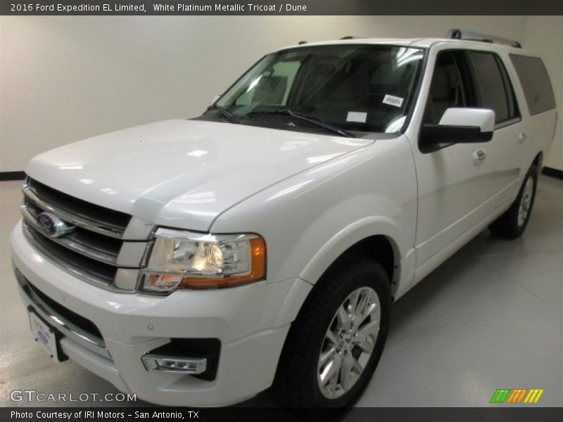 White Platinum Metallic Tricoat / Dune 2016 Ford Expedition EL Limited
