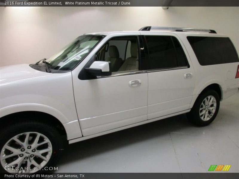 White Platinum Metallic Tricoat / Dune 2016 Ford Expedition EL Limited