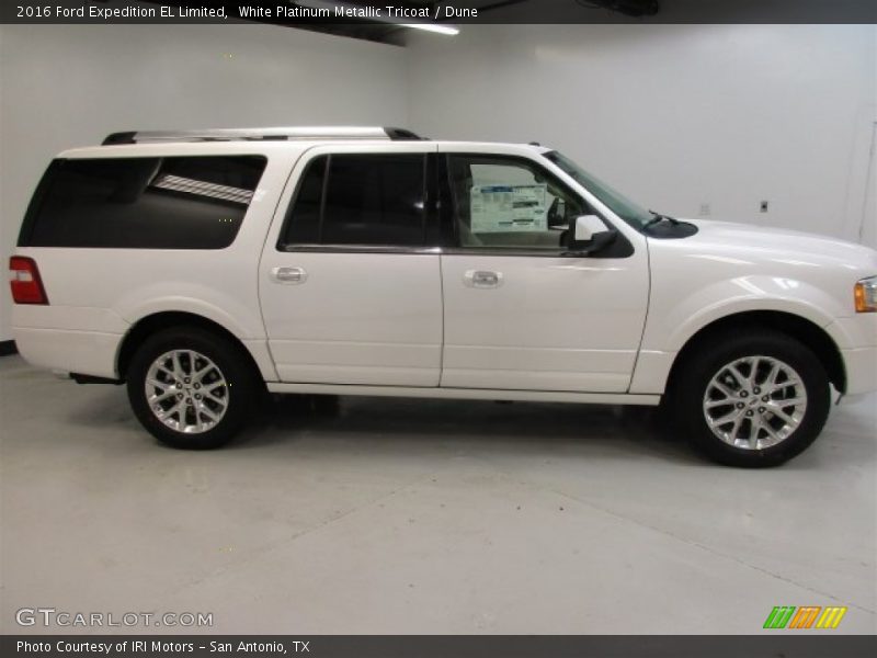 White Platinum Metallic Tricoat / Dune 2016 Ford Expedition EL Limited