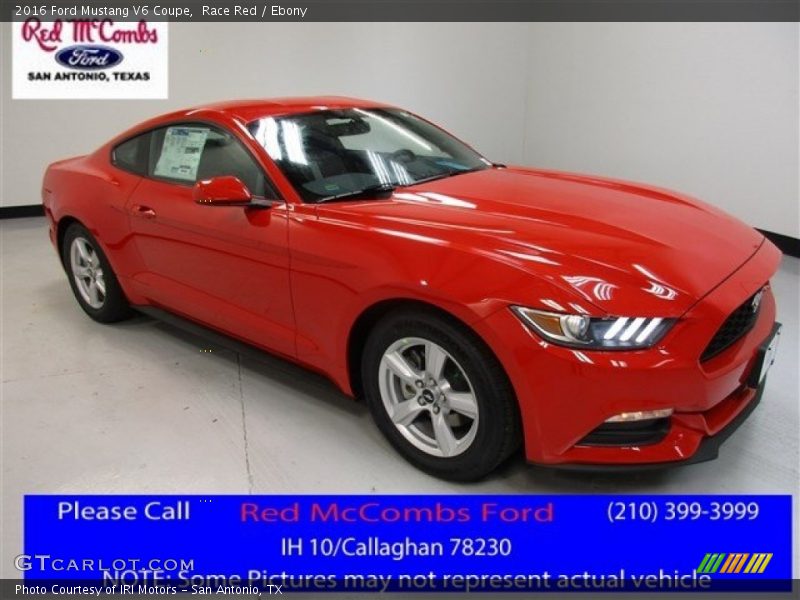 Race Red / Ebony 2016 Ford Mustang V6 Coupe