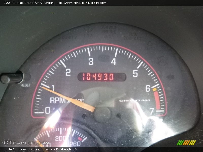 Polo Green Metallic / Dark Pewter 2003 Pontiac Grand Am SE Sedan