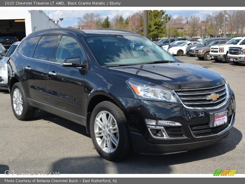 Black Granite Metallic / Ebony 2015 Chevrolet Traverse LT AWD