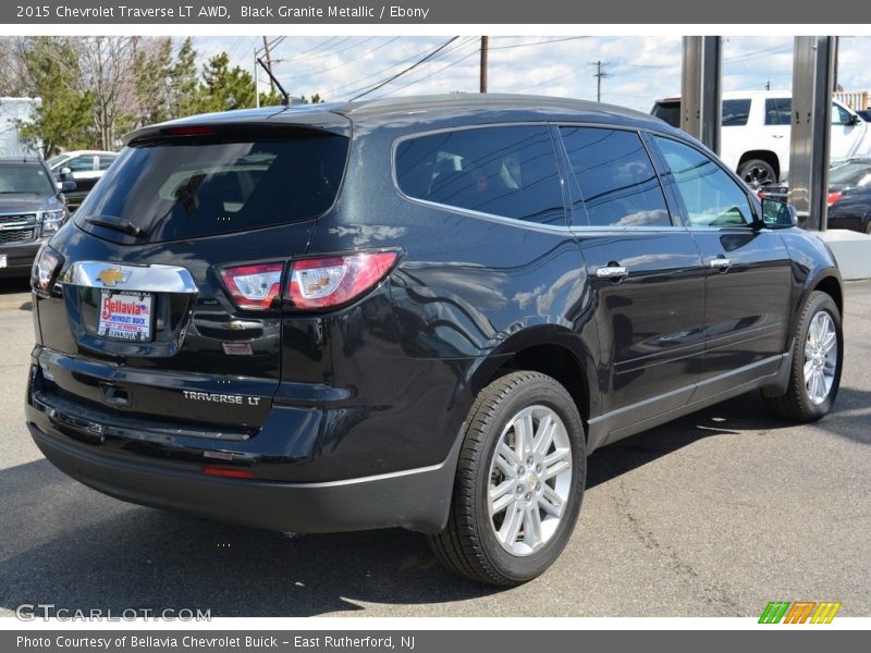 Black Granite Metallic / Ebony 2015 Chevrolet Traverse LT AWD