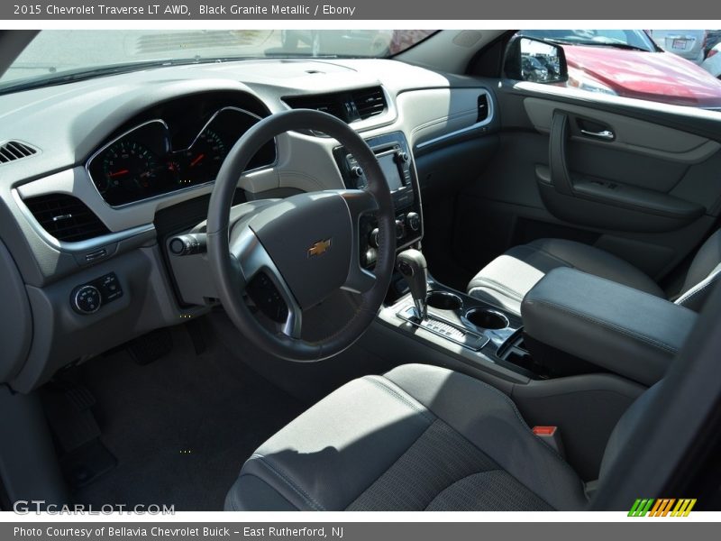 Black Granite Metallic / Ebony 2015 Chevrolet Traverse LT AWD