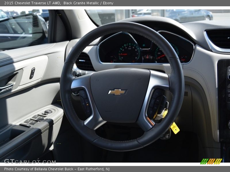 Black Granite Metallic / Ebony 2015 Chevrolet Traverse LT AWD