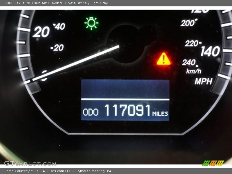 Crystal White / Light Gray 2008 Lexus RX 400h AWD Hybrid